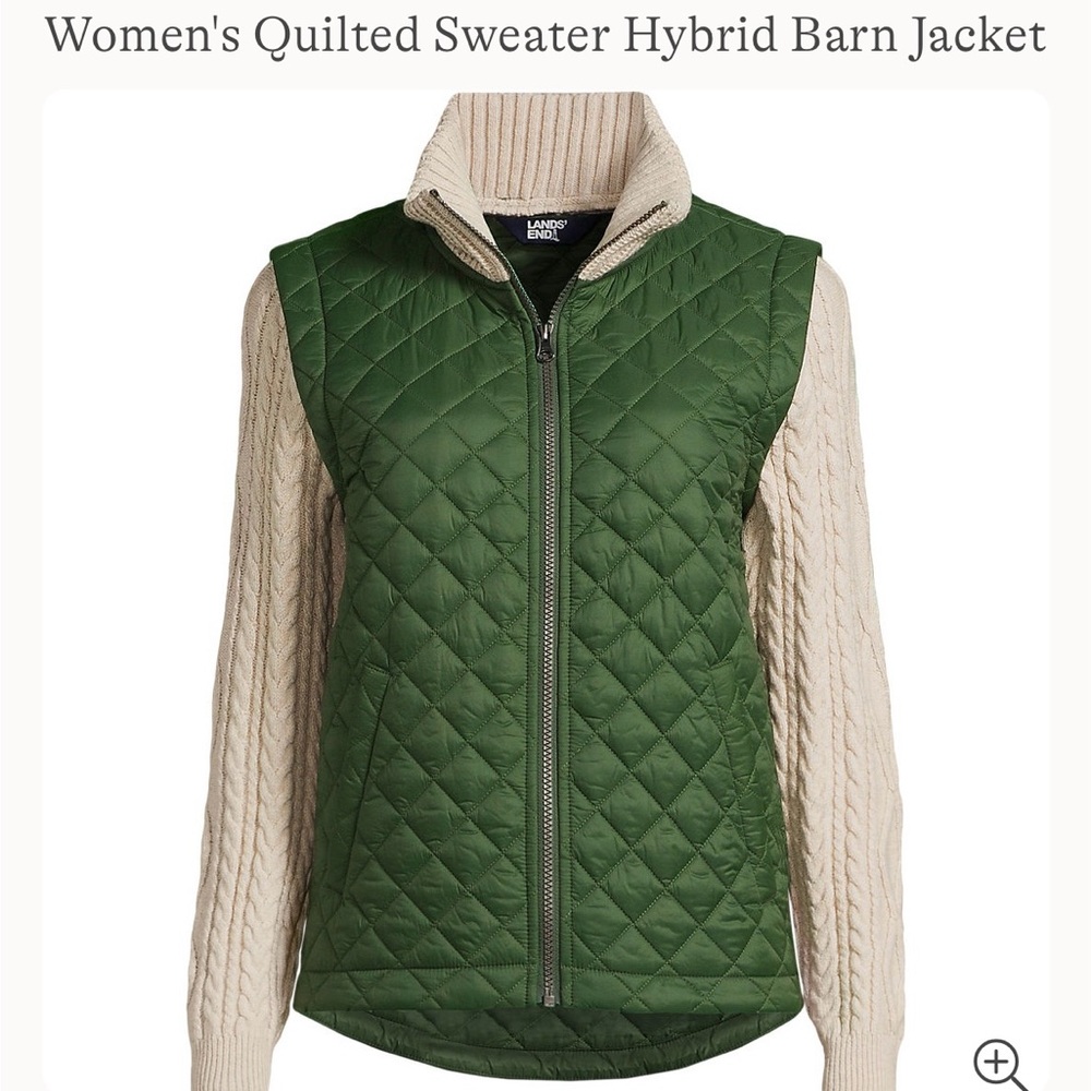 NWOT Lands End Sweater Jacket hybrid
